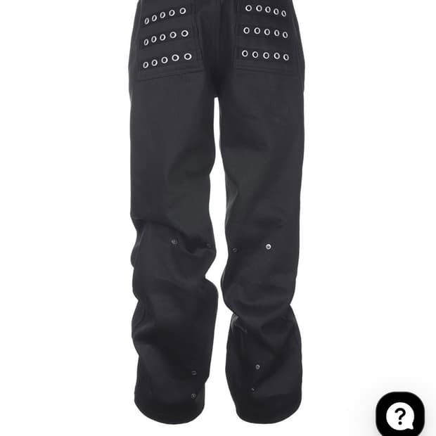 B.access Eyelet Button Black Jeans