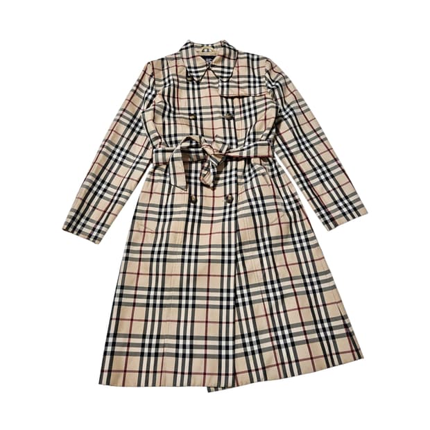 버버리 빈티지 체크 프린트 트렌치코트[S~M]