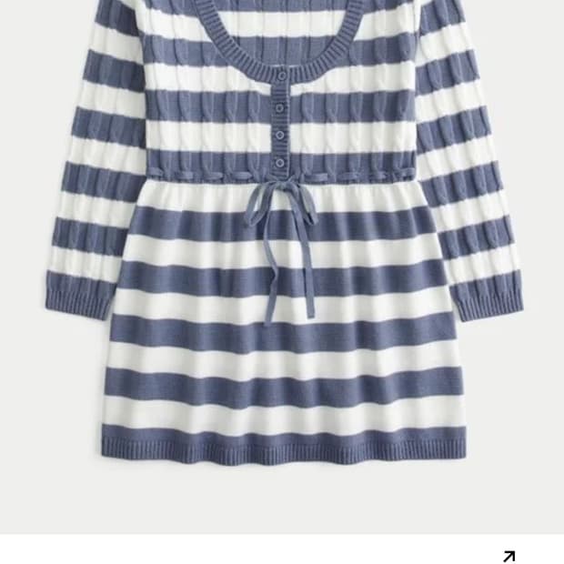 Hollister babydoll stripe knit