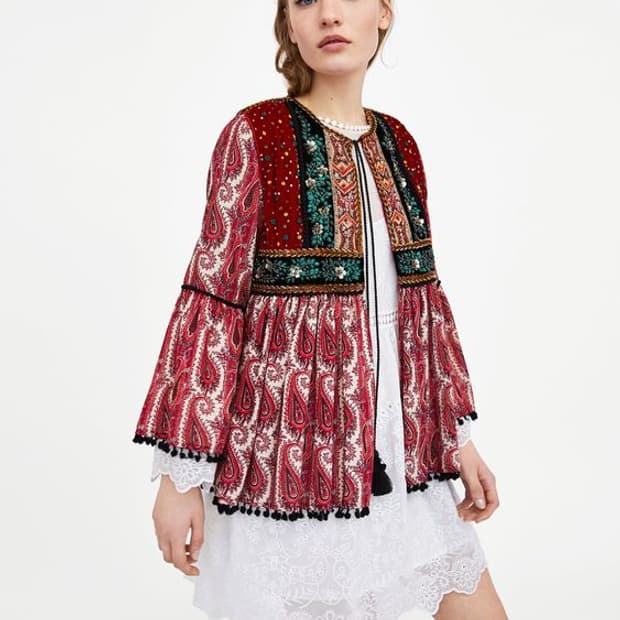 새상품) 자라 히피 블라우스자켓 (프리)