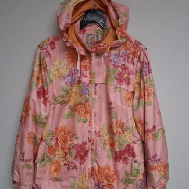 가격변동×(정품)오일릴리 플라워 패턴 후드 자켓&후드베스트