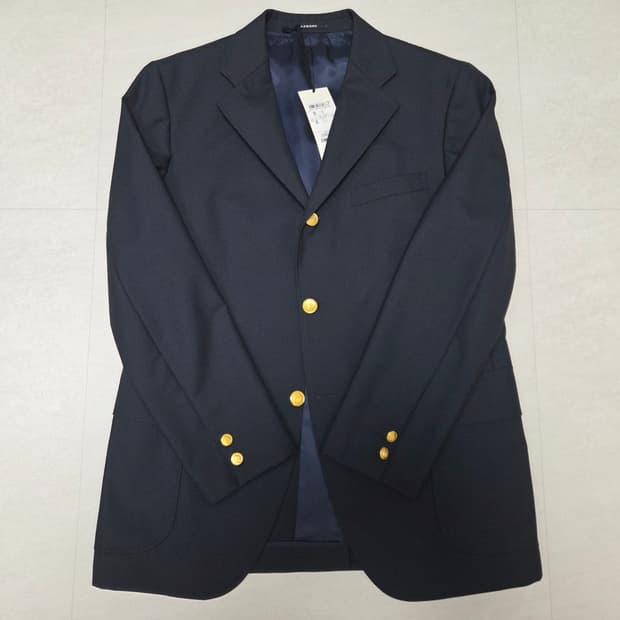 제이프레스 3롤 2버튼 금장 블레이저 자켓