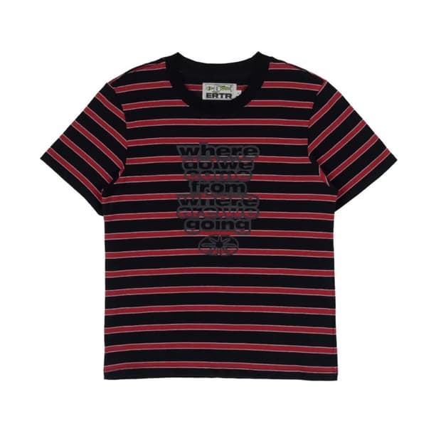 WW Stripe Border 1/2 T-Shirt Black/Red S