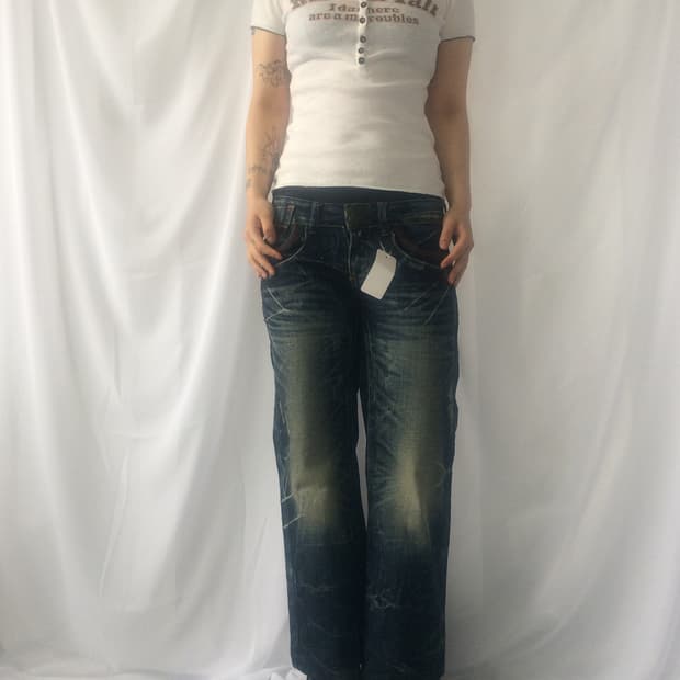 Lettering printing Henry neck ribbed t s