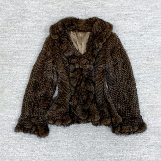 Brown Short Mink Fur Jacket