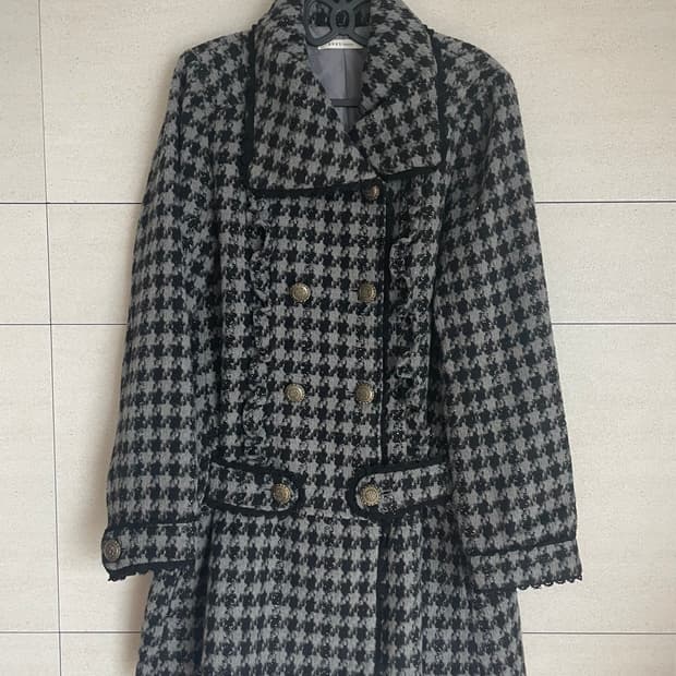 엑시즈팜 하운드 체크 코트 갸루 핀터 마즈 공겜여주