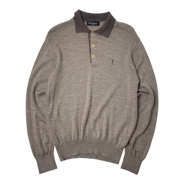 입생로랑 브라운 카라넥 울 니트 95