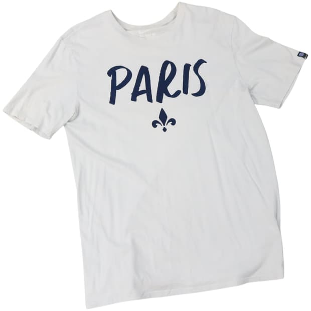Nike 나이키 PSG 파리 생제르맹 빅로고 화이트 반팔티셔츠 (L)