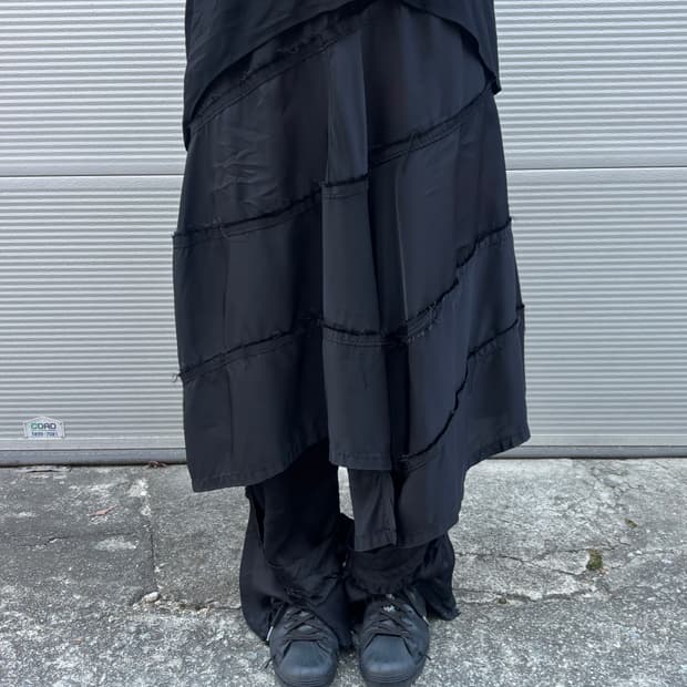 꼼데가르송 트리콧 비대칭 스커트