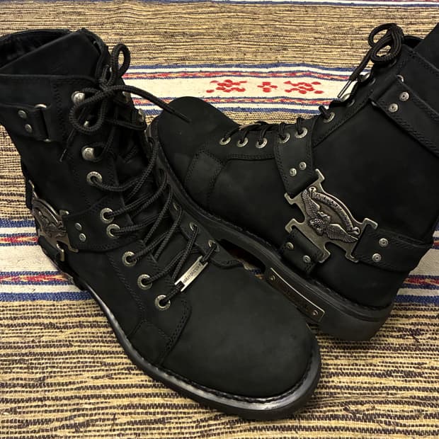 (290~295)할리데이비슨 찰스 모터사이클 지퍼 부츠 워커