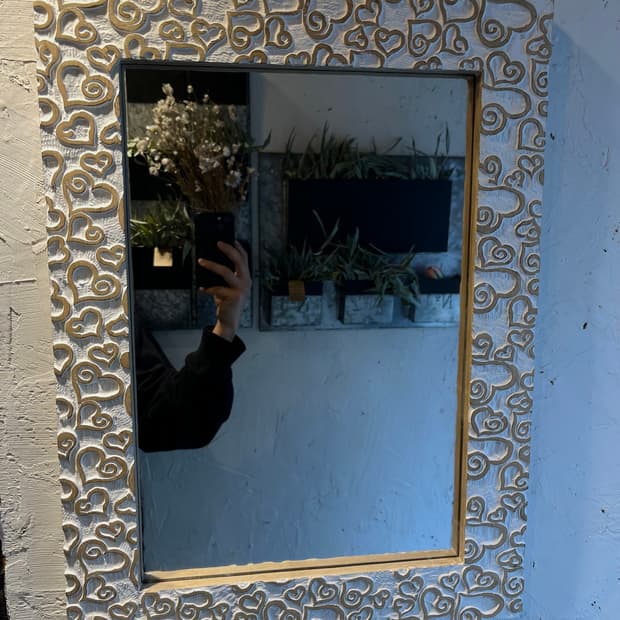 Handmade framed mirror