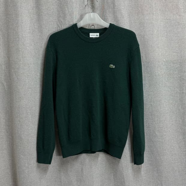 [105/L] 라코스테 정품 울 100% 라운드 긴팔 니트