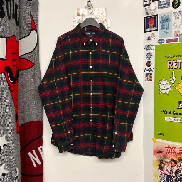 폴로 플란넬 체크 셔츠