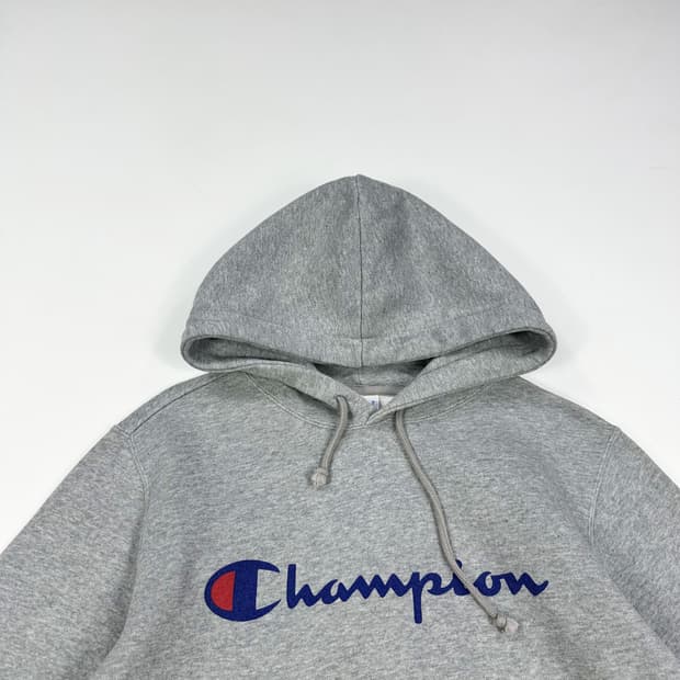 챔피온 애슬레틱 레터링 그레이 후드티 (M)