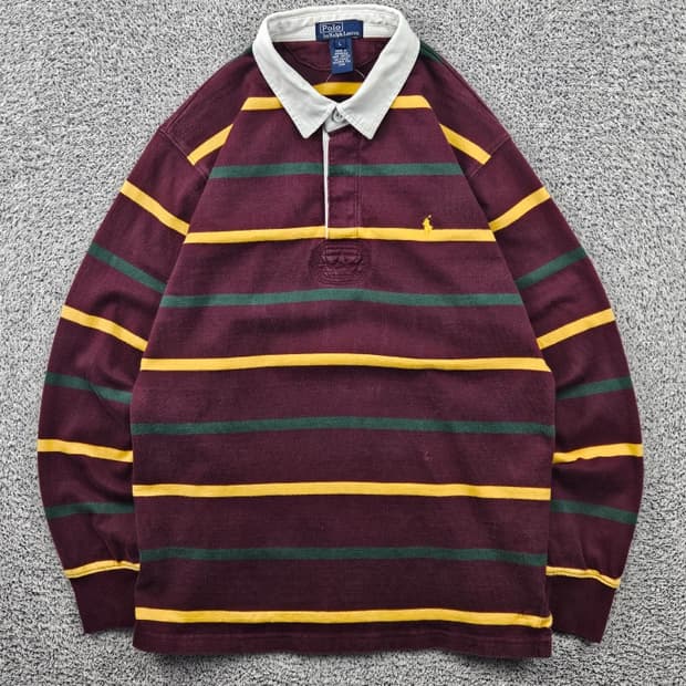 폴로랄프로렌 스트라이프 럭비 티셔츠 ( L ) / 11661