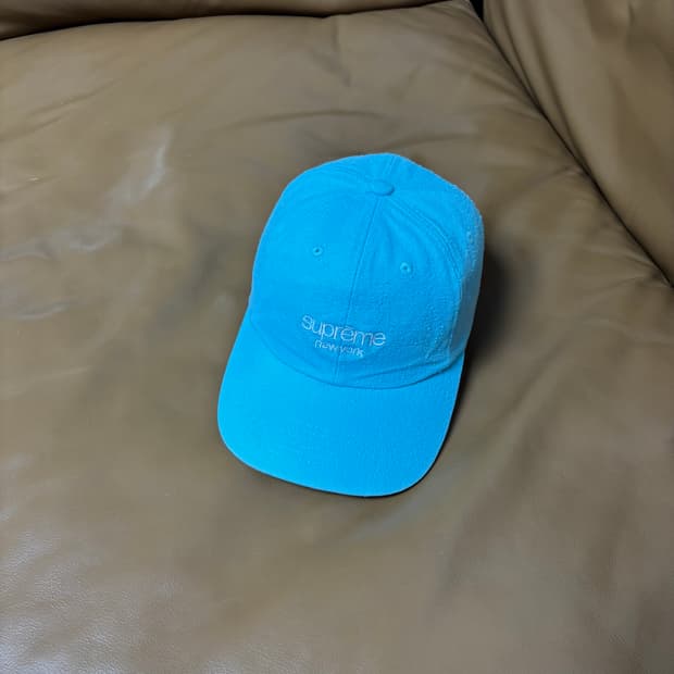 Supreme 슈프림 클래식 로고 워시드 민트 6패널 볼캡 모자