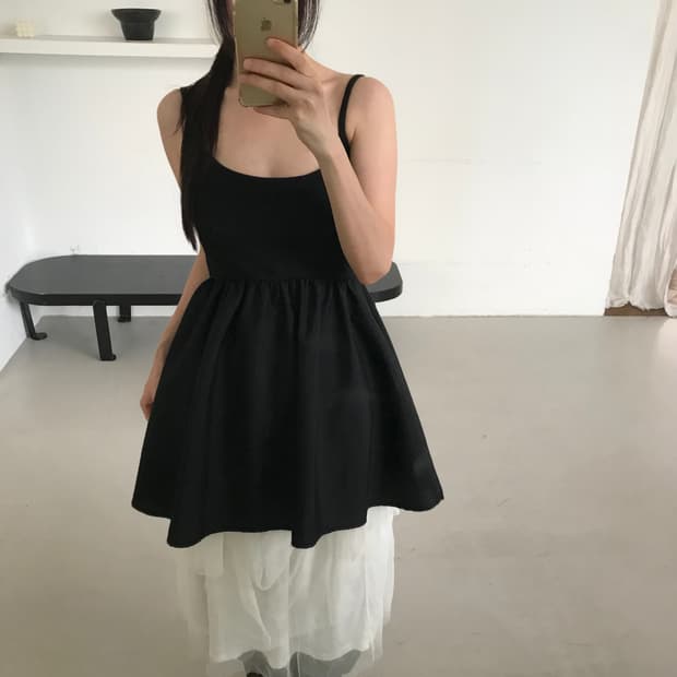 vintage black balloon sleeveless