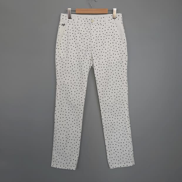 힐크릭 Heal Creek 남성 골프 팬츠 도트 패턴 화이트 31