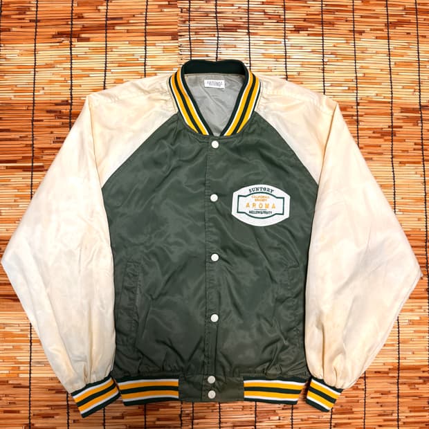 90s 산토리 대장급 아로마 새틴 바시티 자켓 L