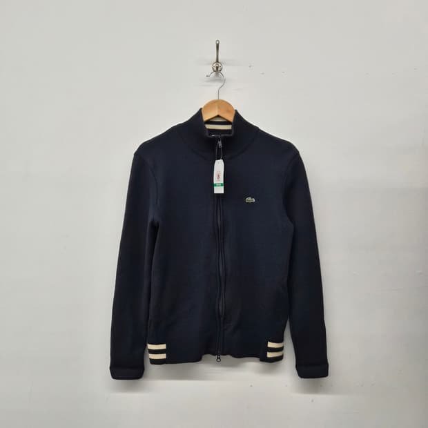 라코스테 네이비 니트 집업 가디건 남성 L