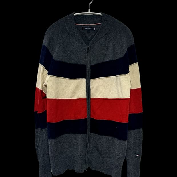 타미힐피거 니트 집업