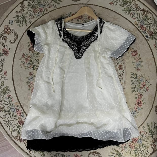 빈티지 모리걸 프릴 원피스