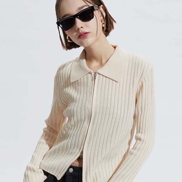 노이아고 워머 니트 집업