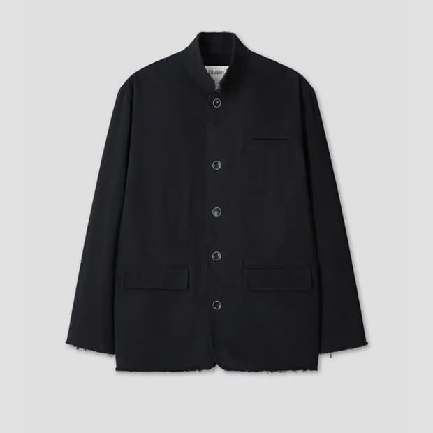 다이브인 CUT OFF TAILORED JACKET (BLACK)