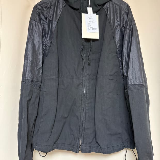 폴리테루 올드 블록 집 파카 블랙 스트라이프 & 글로시 블랙 2 팝니다