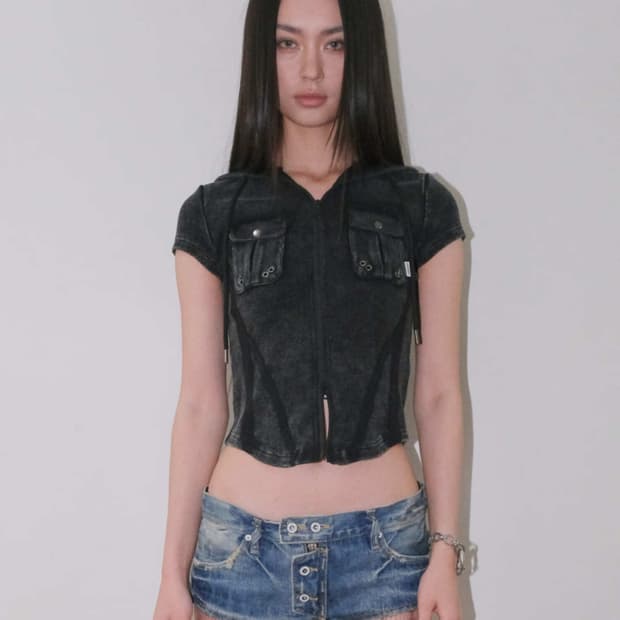 오디너리홀리데이 HALF SLEEVE PIGMENT SLIM LINE Z