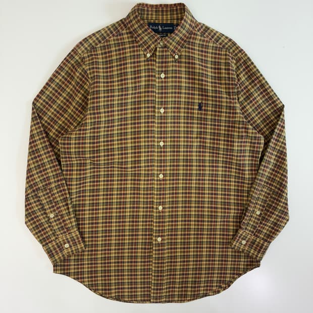 Polo 폴로 랄프로렌 베이지 체크 옥스포드 셔츠