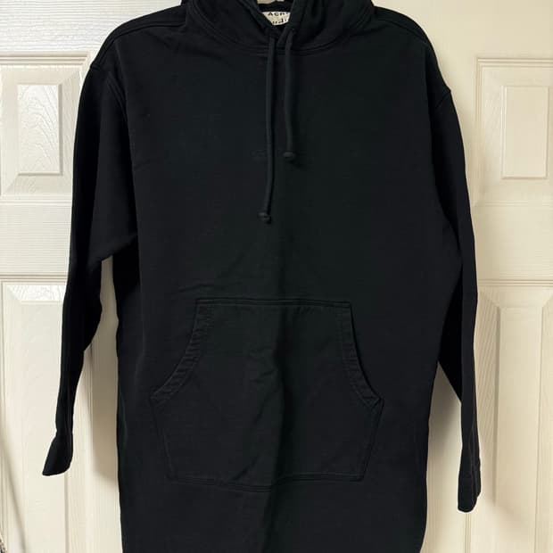 아크네 스튜디오 여자 롱 후드티 블랙