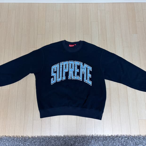 슈프림 인사이드 아웃 맨투맨 네이비 / L (23fw)