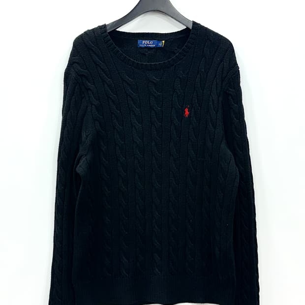 폴로 랄프로렌 케이블니트 코튼 스웨터 L