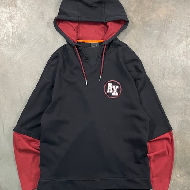 아르마니 익스체인지 레이어드 후드
