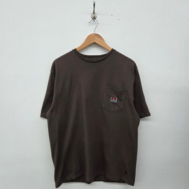 벤 데이비스 포켓 반팔 티셔츠 브라운 남성XL