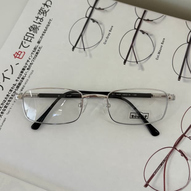 SCOUT 실버 메탈 빈티지 안경