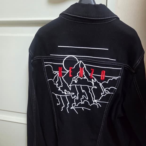 겐조 백로고 데님자켓 블랙 M