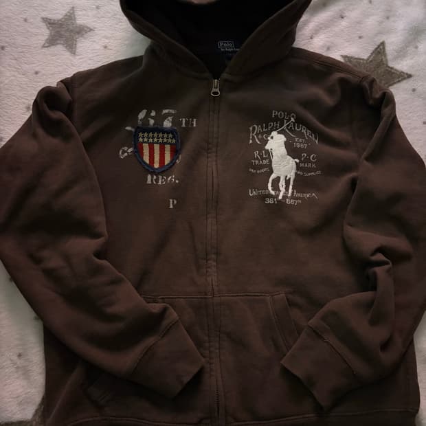폴로 빅포니 성조기 후드집업