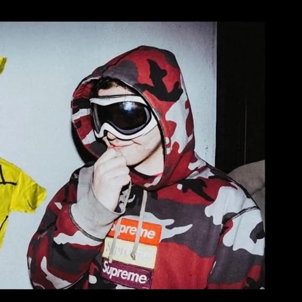 [M] 13FW 슈프림 박스로고 풀오버 후드 레드 카모