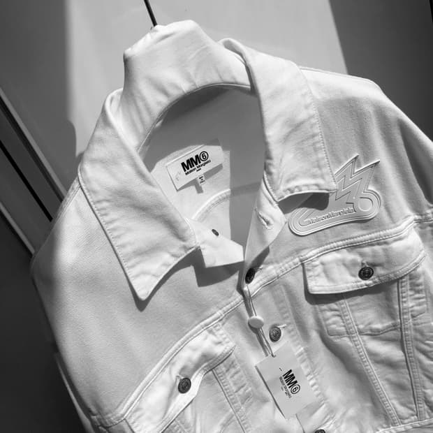 마르지엘라/로고 컷아웃 데님자켓