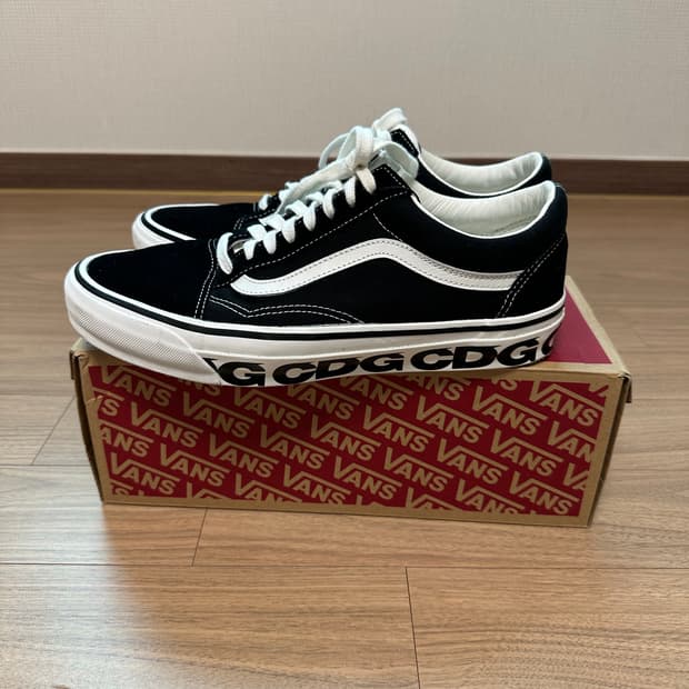 반스 CDG OTW 꼼데 올드스쿨 블랙 285