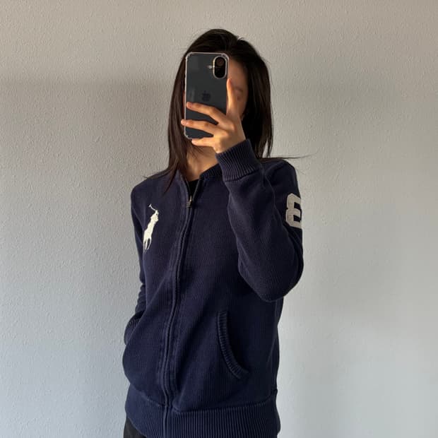 [S]폴로 랄프로렌 빅포니 코튼 니트 집업