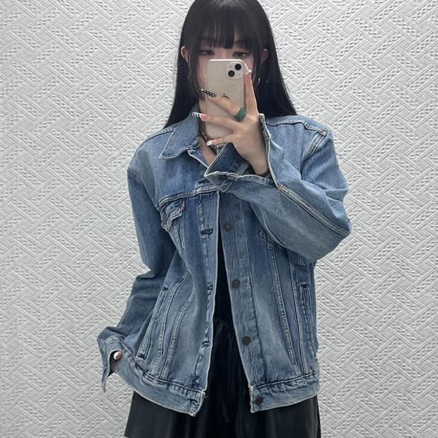 리바이스 프리미엄 빈티지 트러커 연청 데님자켓 L C10108