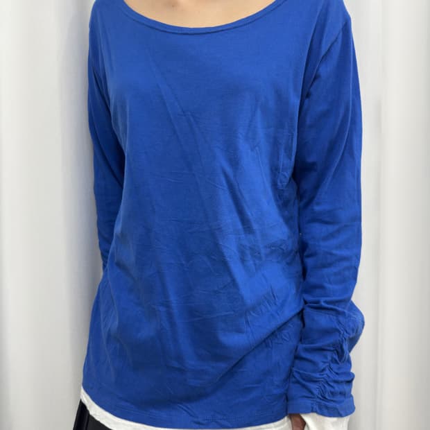 laru layered shirrong longsleeve
