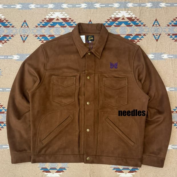 [M][100] 니들스 페니 진 자켓 신세틱 스웨이드 브라운