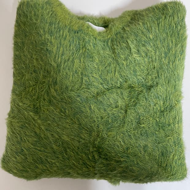 노매뉴얼 그린 헤어리 니트 L