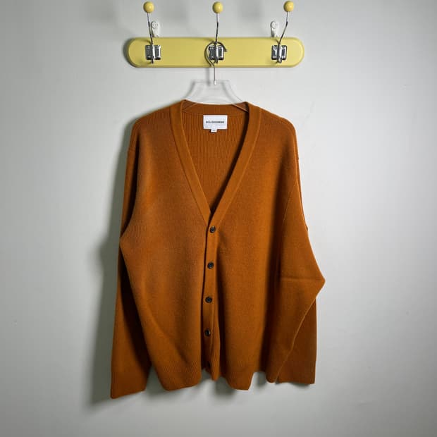 솔리드옴므 울 캐시미어 브이넥 가디건 50