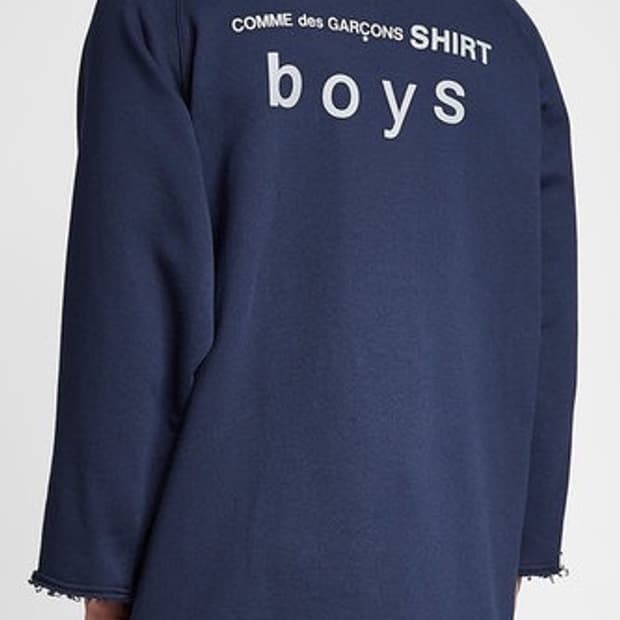 꼼데가르송 셔츠 보이 오버사이즈 크루넥 티셔츠