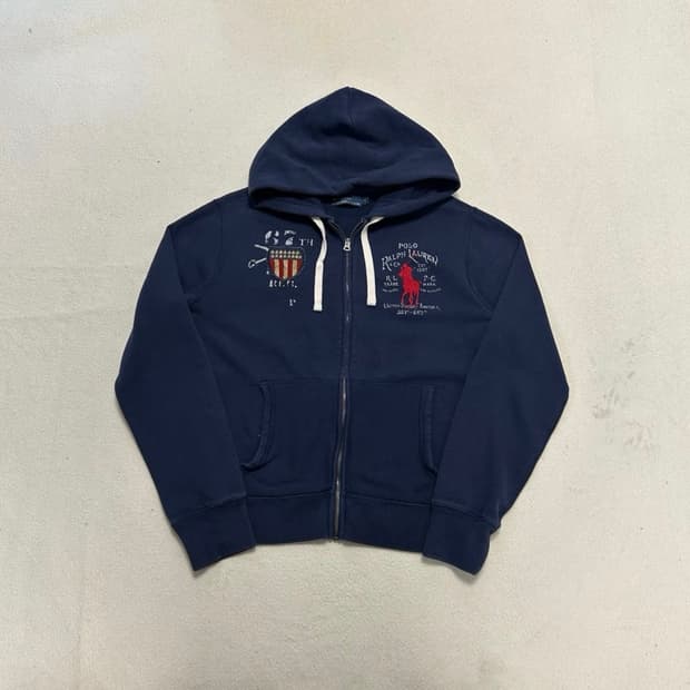 폴로 빅포니 네이비 후드집업